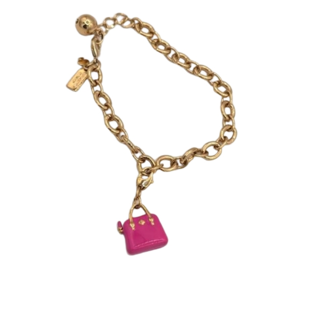 Kate Spade How Charming Purse Charm Bracelet Pink handbag